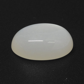 3.82캐럿 천연 반투명 흰색 문스톤, 타원형 컷, 12×8.1 mm, 투명한