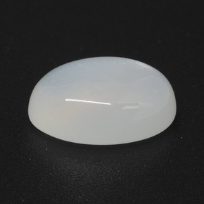 3.62캐럿 천연 반투명 흰색 문스톤, 타원형 컷, 11.7×8.4 mm, 투명한