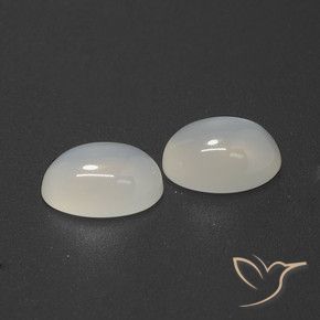 5.12캐럿 천연 반투명 흰색 문스톤 보석, 타원형 컷, 10×7.7 mm, 투명한