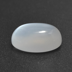 2.13캐럿 천연 반투명 흰색 문스톤, 타원형 컷, 9.6×6.4 mm, 투명한