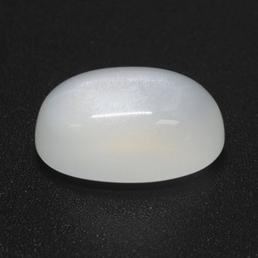 4.99캐럿 천연 반투명 흰색 문스톤, 타원형 컷, 12.5×8.5 mm, 투명한