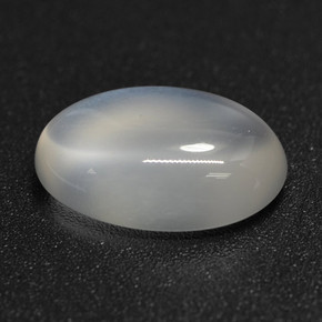 2.50캐럿 천연 반투명 흰색 문스톤, 타원형 컷, 11.1×7.9 mm, 투명한