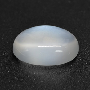 2.46캐럿 천연 반투명 흰색 문스톤, 타원형 컷, 10.2×8 mm, 투명한