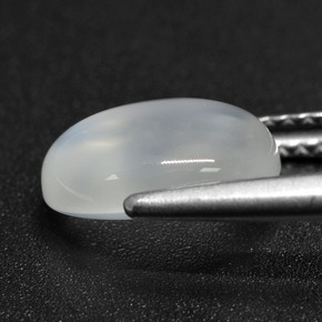 2.46캐럿 천연 반투명 흰색 문스톤, 타원형 컷, 10.2×8 mm, 투명한