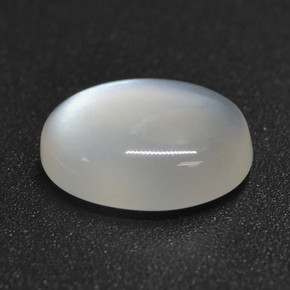 2.47캐럿 천연 반투명 흰색 문스톤, 타원형 컷, 10.3×8.1 mm, 투명한