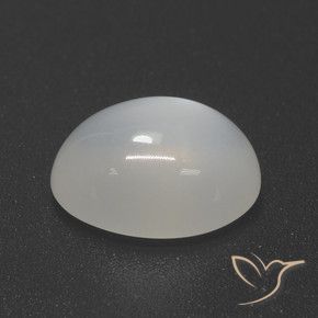 4.49캐럿 천연 반투명 흰색 월장석, 타원형, 투명한