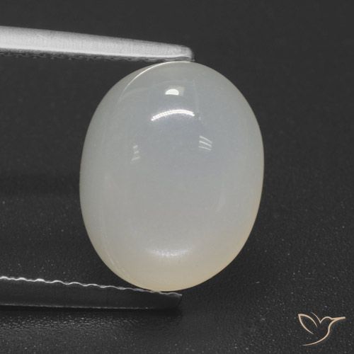 4.49ct 자연스러운 오프 화이트 월장석, 타원형, 투명한