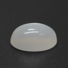 4.23캐럿 천연 오프 화이트 문스톤, 타원형 컷, 12.2×8.1 mm, 투명한