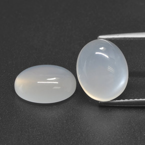 6.61캐럿 천연 반투명 흰색 문스톤 보석, 타원형 컷, 11.1×9.1 mm, 투명한