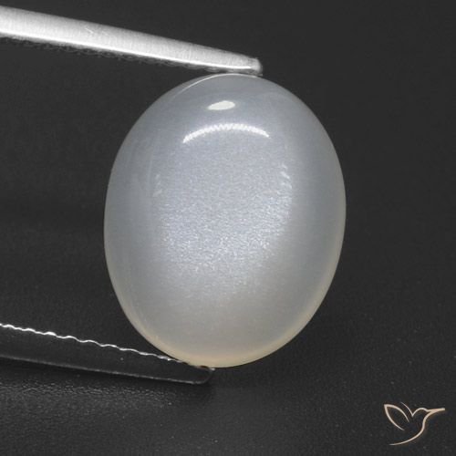 4.59ct 자연스러운 크림 화이트 월장석, 타원형, 투명한