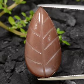 23.00캐럿 천연 미디엄 오렌지 월장석, 멋진 모양, 투명한