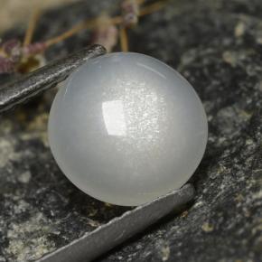 2.30캐럿 천연 반투명 흰색 문스톤, 라운드 컷, 8.83 mm, 투명한