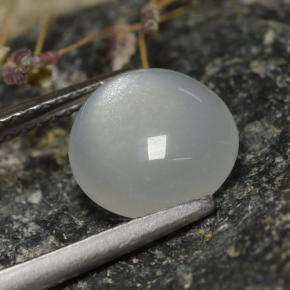 2.30캐럿 천연 반투명 흰색 문스톤, 라운드 컷, 8.83 mm, 투명한