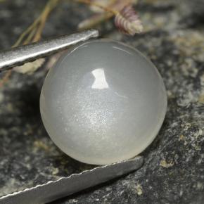2.73캐럿 천연 반투명 흰색 문스톤, 라운드 컷, 8.81 mm, 투명한