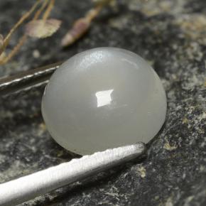 2.73캐럿 천연 반투명 흰색 문스톤, 라운드 컷, 8.81 mm, 투명한