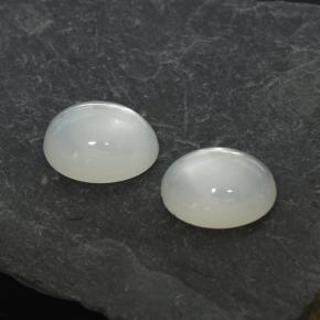 2.68캐럿 천연 따뜻한 화이트 문스톤 보석, 타원형 컷, 8.1×6.1 mm, 투명한