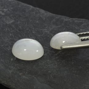 2.68캐럿 천연 따뜻한 화이트 문스톤 보석, 타원형 컷, 8.1×6.1 mm, 투명한