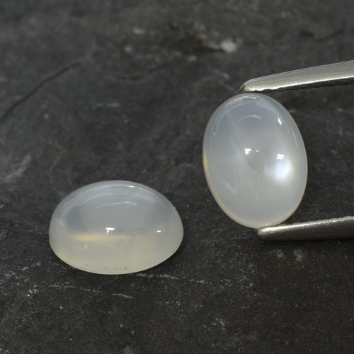 2.79캐럿 천연 따뜻한 화이트 문스톤 보석, 타원형 컷, 8.1×6.1 mm, 투명한