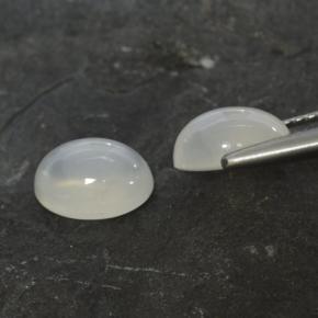 2.79캐럿 천연 따뜻한 화이트 문스톤 보석, 타원형 컷, 8.1×6.1 mm, 투명한