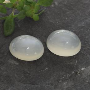 3.14캐럿 천연 반투명 흰색 문스톤 보석, 타원형 컷, 8.2×6.1 mm, 투명한