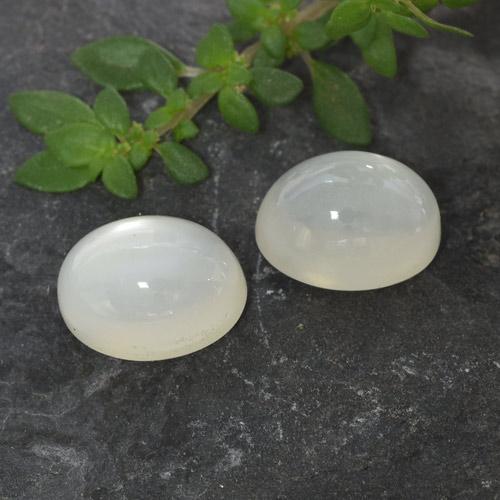 3.32캐럿 천연 반투명 흰색 문스톤 보석, 타원형 컷, 8.1×6 mm, 투명한