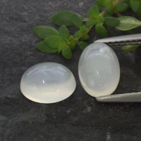 3.16캐럿 천연 반투명 흰색 문스톤 보석, 타원형 컷, 8.2×6 mm, 투명한
