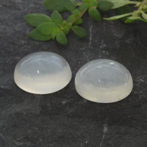3.16캐럿 천연 반투명 흰색 문스톤 보석, 타원형 컷, 8.2×6 mm, 투명한