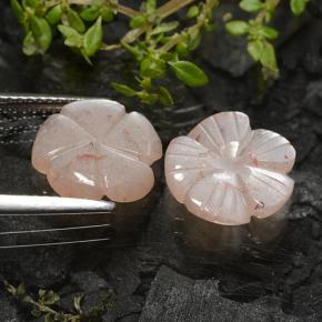 4.98캐럿 천연 라이트 캐러멜 브라운 문스톤 보석, 플라워 컷, 11.4×11.2 mm, 투명한