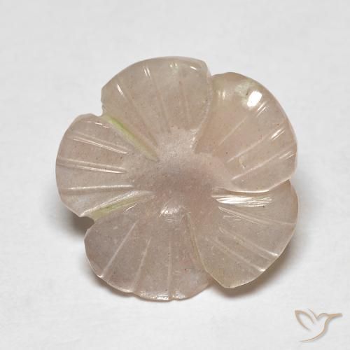 4.13ct 자연스러운 Nude 월장석, 플라워 컷, 투명한