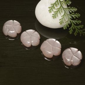 17.30캐럿 천연 매우 밝은 분홍색 월장석 보석, 플라워 컷, 투명한