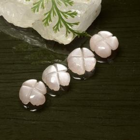 5.06캐럿 천연 매우 밝은 분홍색 월장석 보석, 플라워 컷, 투명한