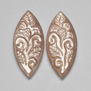 16.02캐럿 천연 라이트 캐러멜 브라운 문스톤 보석, 마퀴즈, 29.3×12.3 mm, 투명한