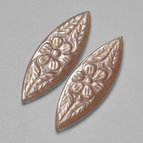 9.79캐럿 천연 뉴트럴 브라운 문스톤 보석, 마퀴즈, 27.7×9.6 mm, 투명한