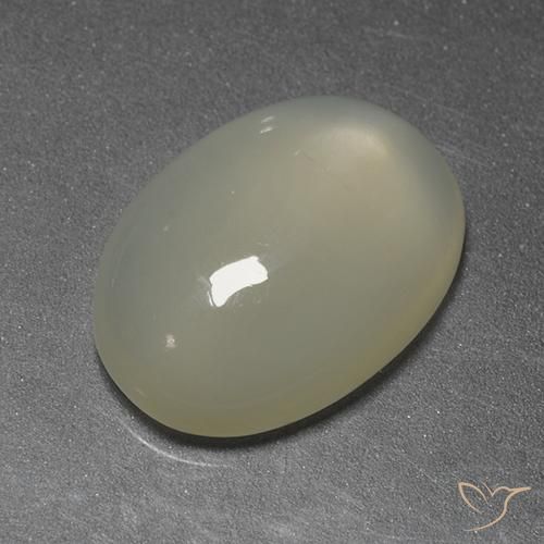 5.22ct 자연스러운 연노랑 월장석, 타원형, 투명한