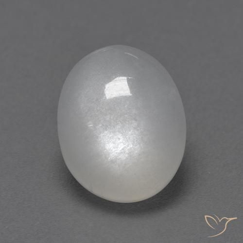 2.72ct 자연스러운 하얀색 월장석, 타원형, 투명한