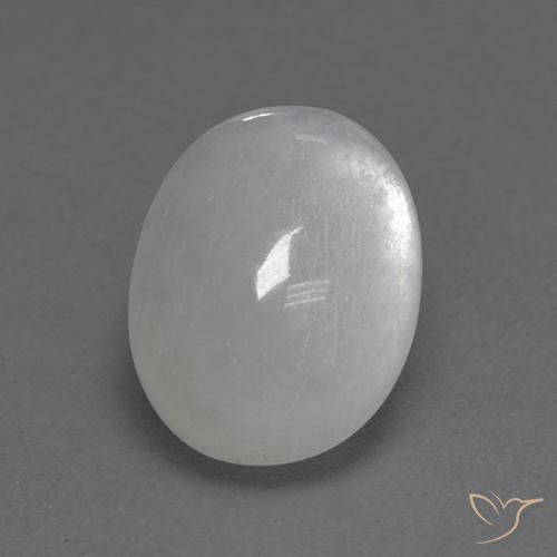 2.33ct 자연스러운 하얀색 월장석, 타원형, 투명한