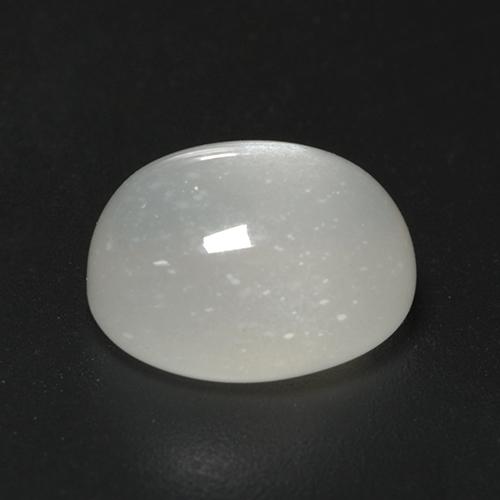 3.18캐럿 천연 따뜻한 화이트 문스톤, 타원형 컷, 9.8×8 mm, 투명한