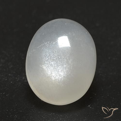 2.54ct 자연스러운 크림 화이트 월장석, 타원형, 투명한