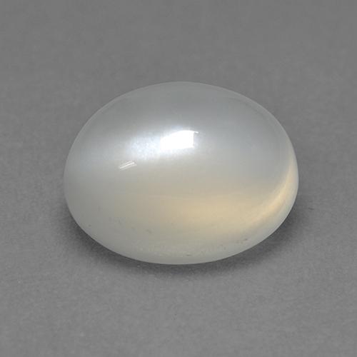 2.32캐럿 천연 따뜻한 화이트 문스톤, 타원형 컷, 9.2×7 mm, 투명한