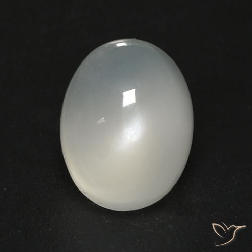 2.24ct 자연스러운 따뜻한 화이트 월장석, 타원형, 투명한