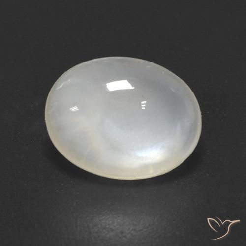 1.50ct 자연스러운 크림 화이트 월장석, 타원형, 투명한
