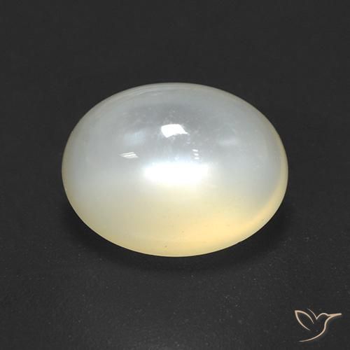 2.20ct 자연스러운 크림 화이트 월장석, 타원형, 투명한