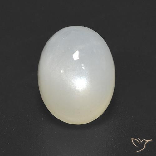 2.40ct 자연스러운 크림 화이트 월장석, 타원형, 투명한