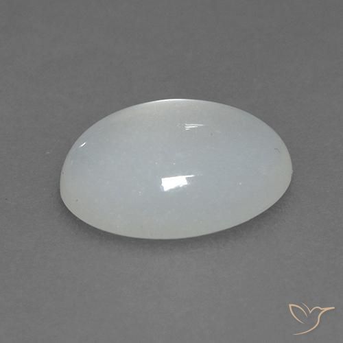 1.49캐럿 천연 반투명 흰색 월장석, 타원형, 투명한