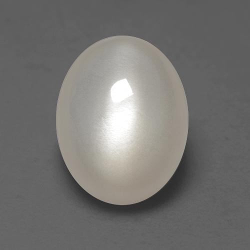 2.22캐럿 천연 오프 화이트 문스톤, 타원형 컷, 9.1×7 mm, 투명한