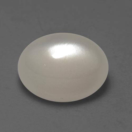 2.22캐럿 천연 오프 화이트 문스톤, 타원형 컷, 9.1×7 mm, 투명한