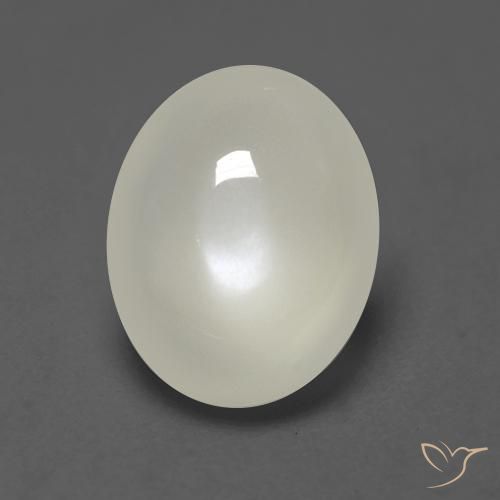 2.03ct 자연스러운 펄 화이트 월장석, 타원형, 투명한