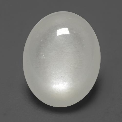2.43캐럿 천연 크림 화이트 문스톤, 타원형 컷, 10.1×8 mm, 투명한