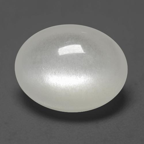 2.43캐럿 천연 크림 화이트 문스톤, 타원형 컷, 10.1×8 mm, 투명한