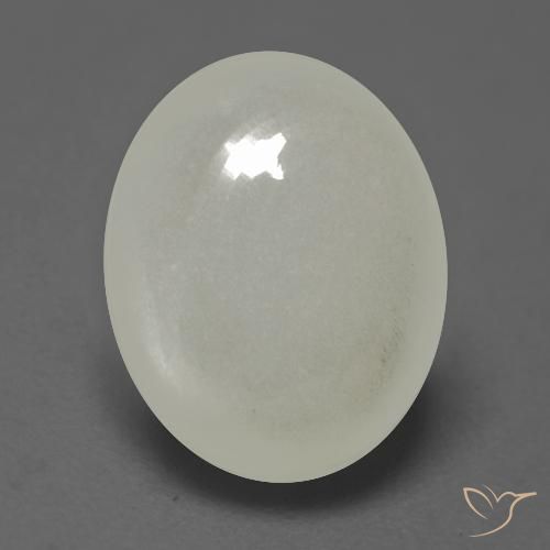 2.54ct 자연스러운 따뜻한 화이트 월장석, 타원형, 투명한